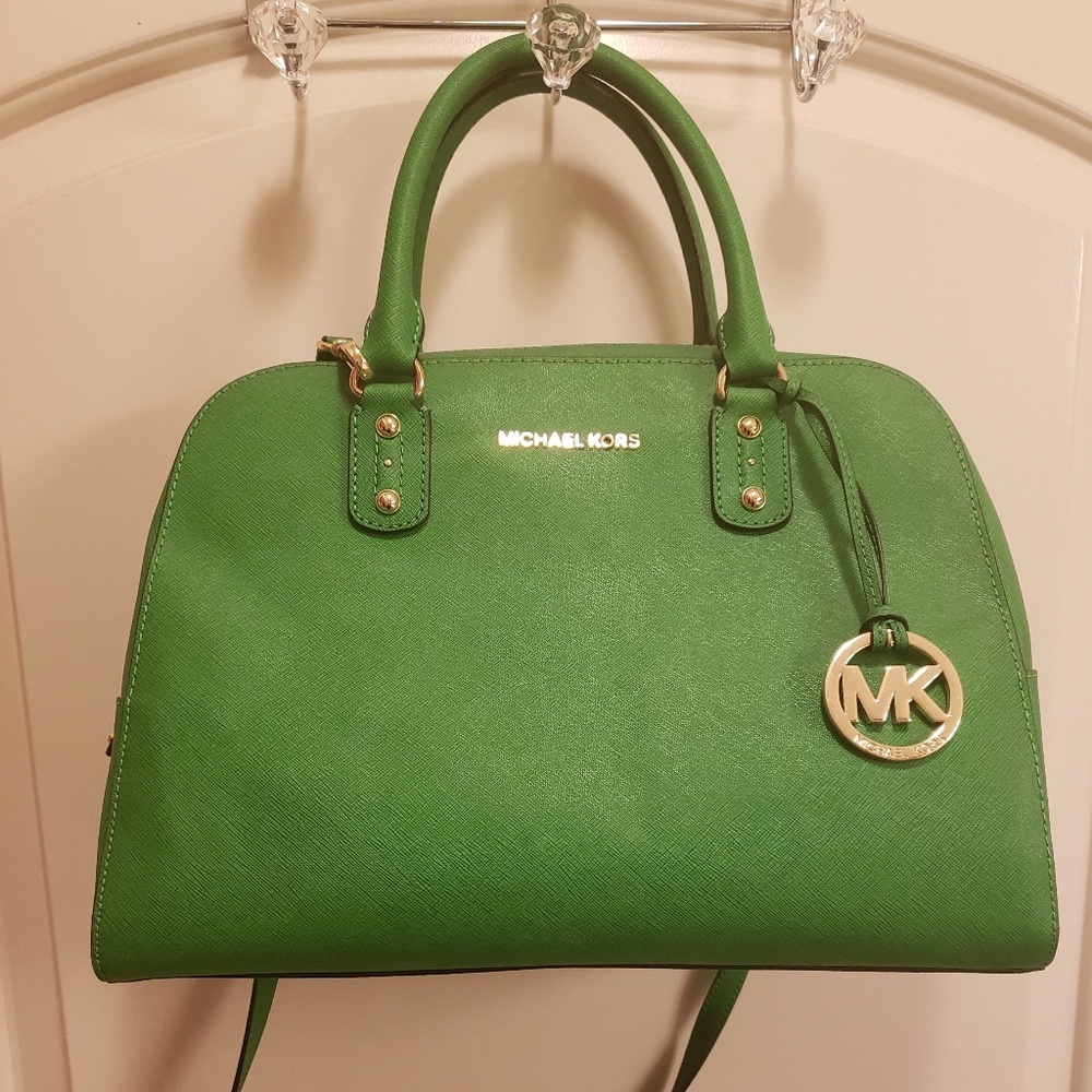 Michael Kors Green Satchel Bag
